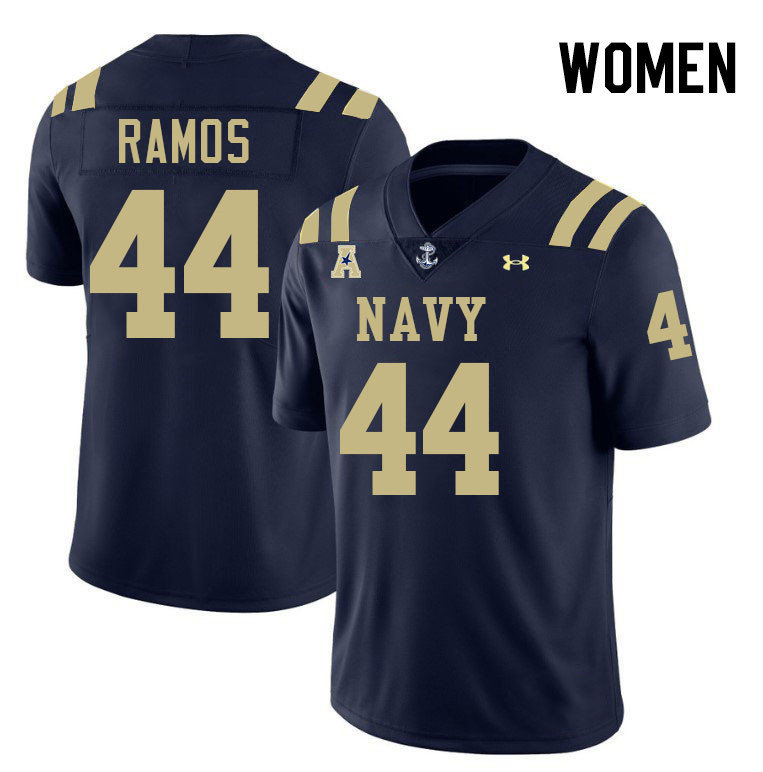 Women Navy Midshipmen #44 Colin Ramos College Football Jerseys Stitched-Navy